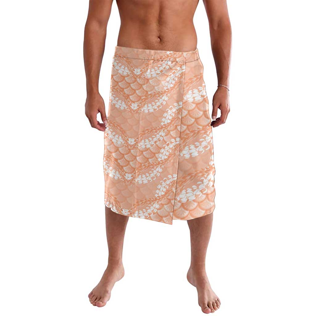 Apricot Mermaid Puakenikeni Maile Lei Lavalava LT01 Apricot - Polynesian Pride