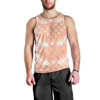Apricot Mermaid Puakenikeni Maile Lei Men Tank Top