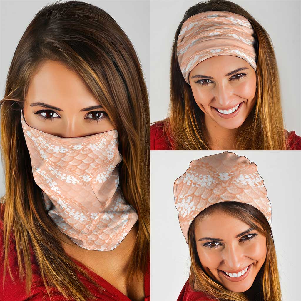 Apricot Mermaid Puakenikeni Maile Lei Neck Gaiter