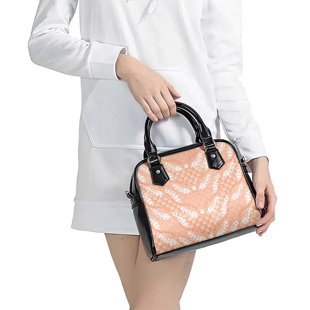 Apricot Mermaid Puakenikeni Maile Lei Shoulder Handbag LT01 - Polynesian Pride