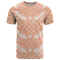 Apricot Mermaid Puakenikeni Maile Lei T Shirt