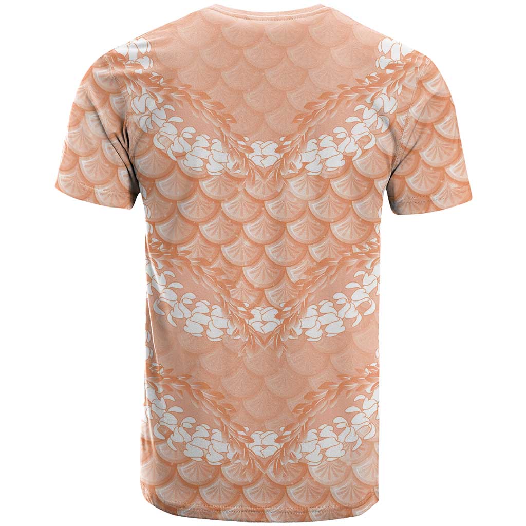 Apricot Mermaid Puakenikeni Maile Lei T Shirt