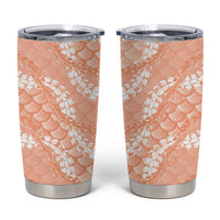 Apricot Mermaid Puakenikeni Maile Lei Tumbler Cup