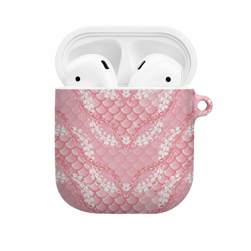 Soft Pink Mermaid Puakenikeni Maile Lei AirPods Case LT01 Pink - Polynesian Pride