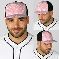Soft Pink Mermaid Puakenikeni Maile Lei Baseball Net Cap LT01 - Polynesian Pride