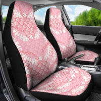 Soft Pink Mermaid Puakenikeni Maile Lei Car Seat Cover