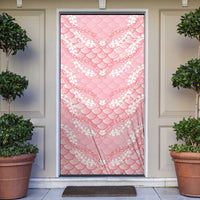 Soft Pink Mermaid Puakenikeni Maile Lei Door Cover