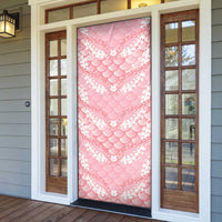 Soft Pink Mermaid Puakenikeni Maile Lei Door Cover