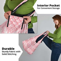 Soft Pink Mermaid Puakenikeni Maile Lei Grocery Bag