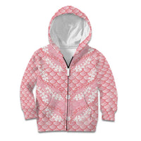Soft Pink Mermaid Puakenikeni Maile Lei Kid Hoodie