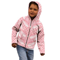 Soft Pink Mermaid Puakenikeni Maile Lei Kid Hoodie