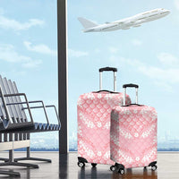 Soft Pink Mermaid Puakenikeni Maile Lei Luggage Cover