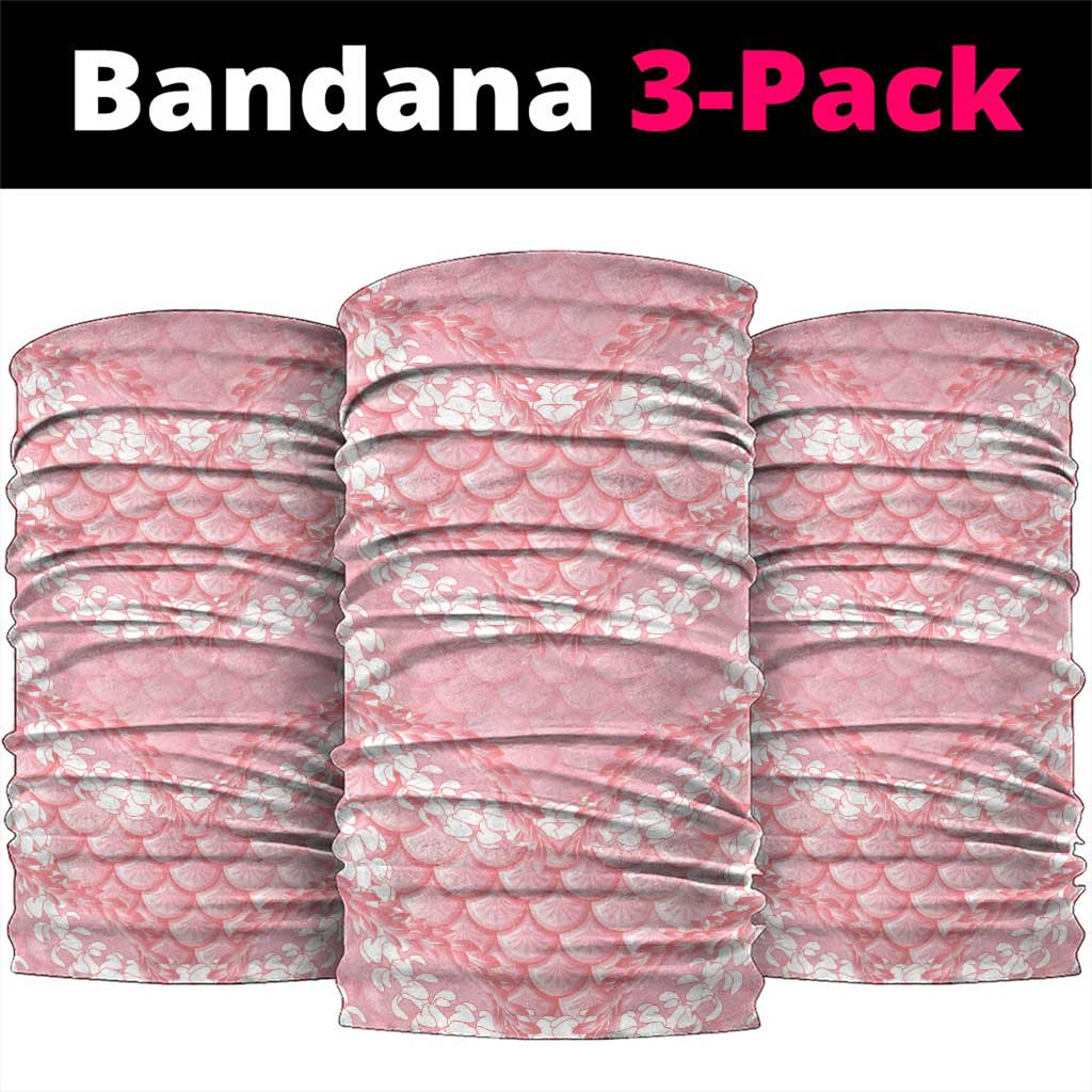 Soft Pink Mermaid Puakenikeni Maile Lei Neck Gaiter