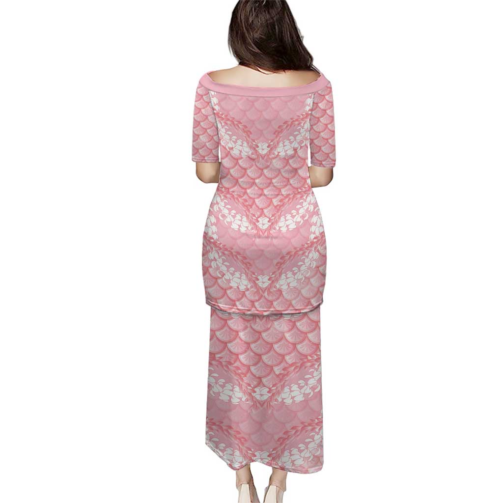 Soft Pink Mermaid Puakenikeni Maile Lei Puletasi