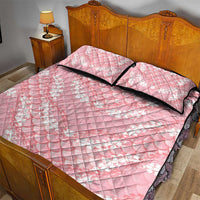 Soft Pink Mermaid Puakenikeni Maile Lei Quilt Bed Set LT01 - Polynesian Pride