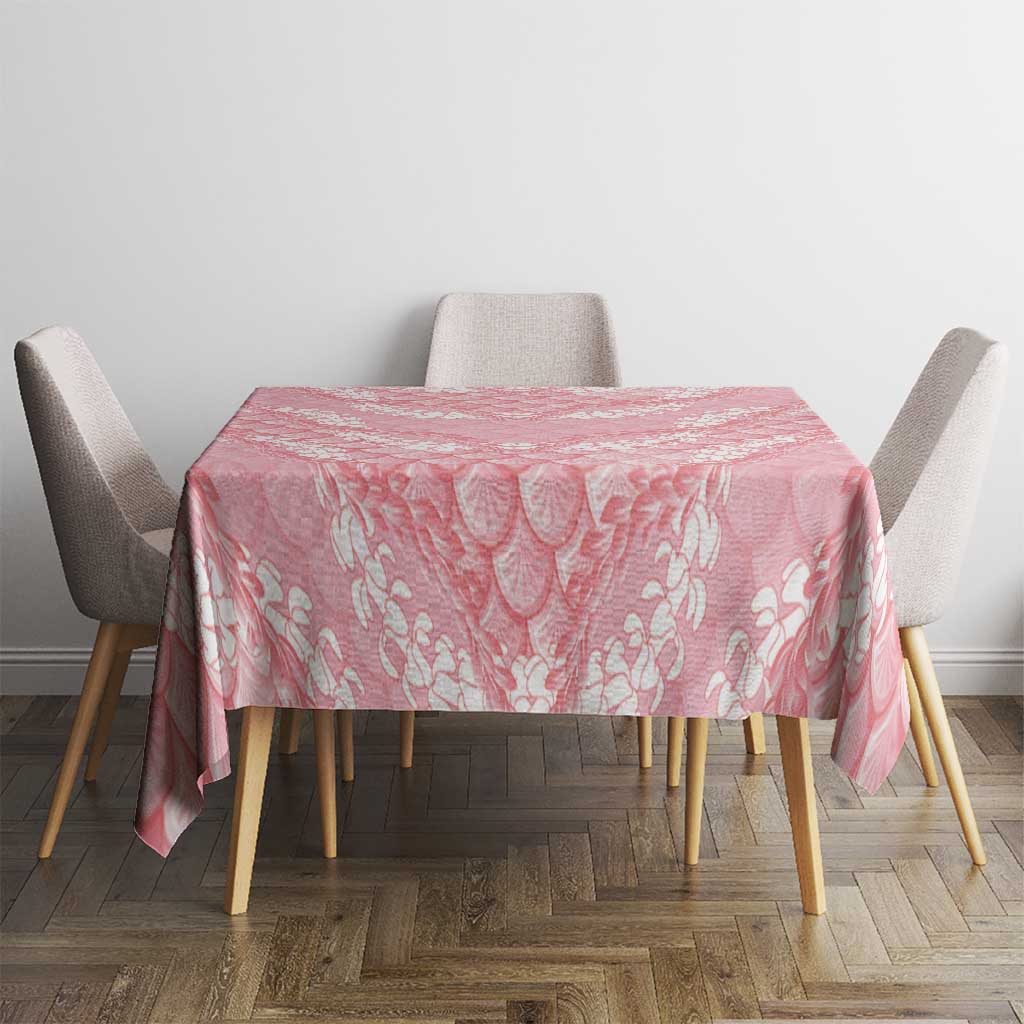 Soft Pink Mermaid Puakenikeni Maile Lei Tablecloth LT01 - Polynesian Pride