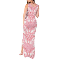 Soft Pink Mermaid Puakenikeni Maile Lei Tank Maxi Dress