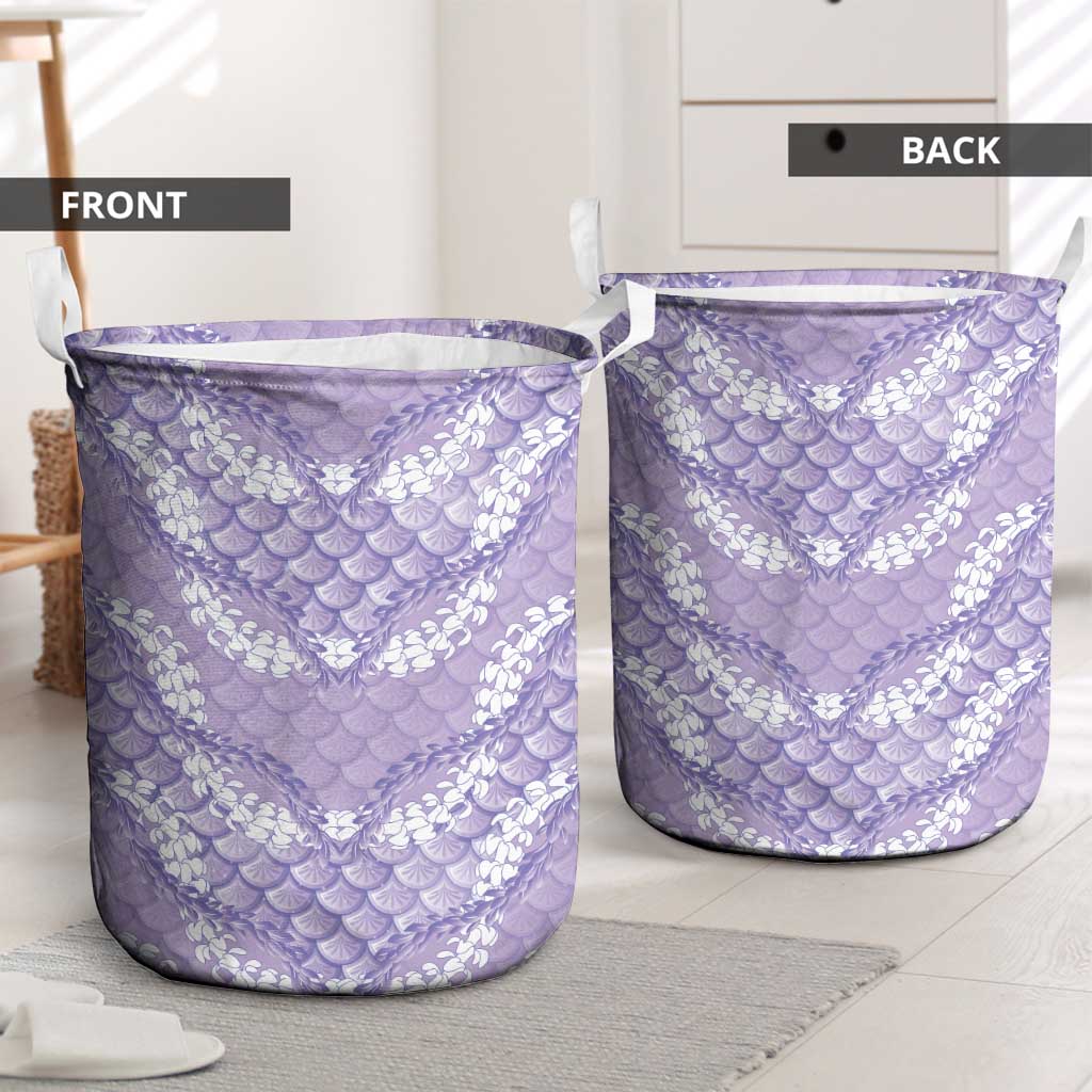 Lilac Mermaid Puakenikeni Maile Lei Laundry Basket LT01 - Polynesian Pride