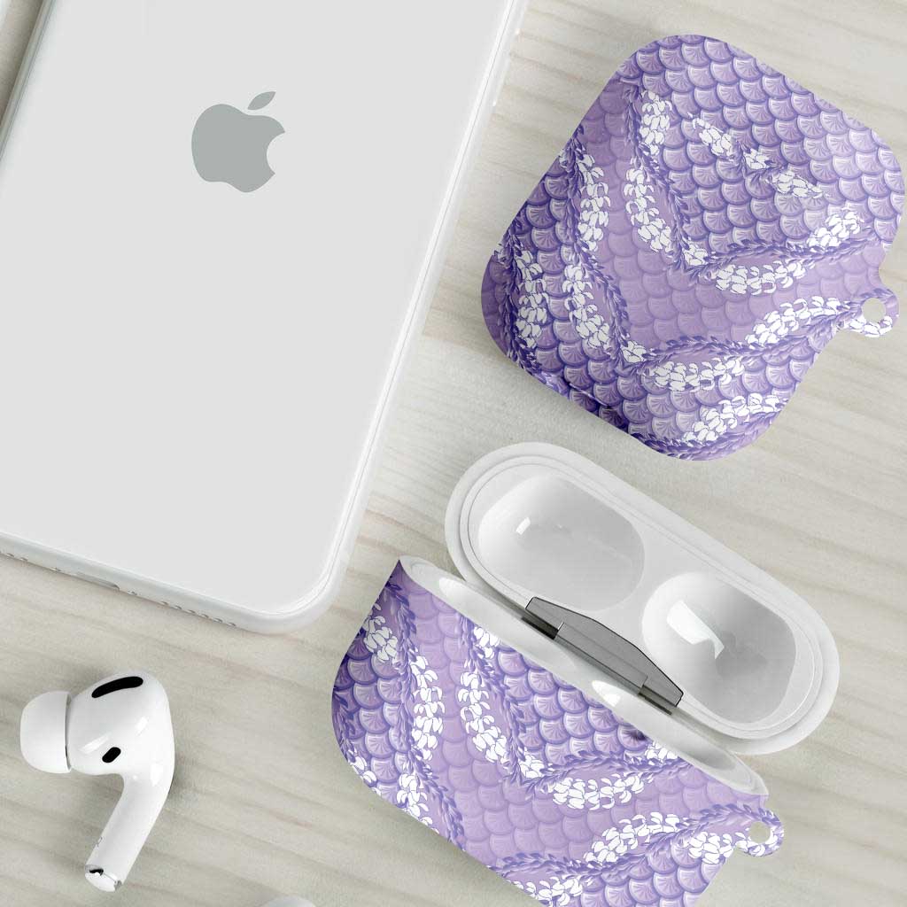 Lilac Mermaid Puakenikeni Maile Lei AirPods Case