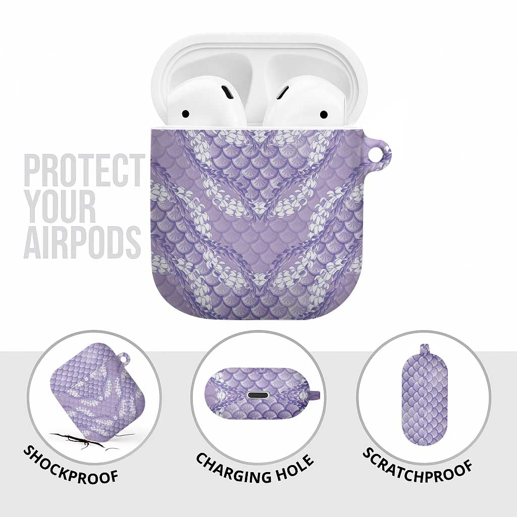 Lilac Mermaid Puakenikeni Maile Lei AirPods Case
