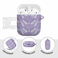 Lilac Mermaid Puakenikeni Maile Lei AirPods Case