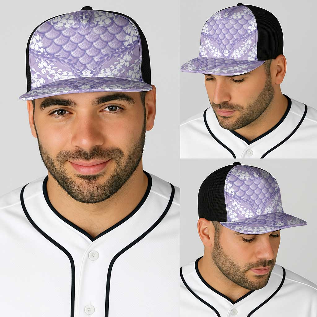 Lilac Mermaid Puakenikeni Maile Lei Baseball Net Cap LT01 - Polynesian Pride