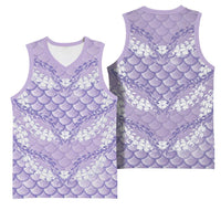 Lilac Mermaid Puakenikeni Maile Lei Basketball Jersey