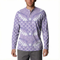 Lilac Mermaid Puakenikeni Maile Lei Button Sweatshirt