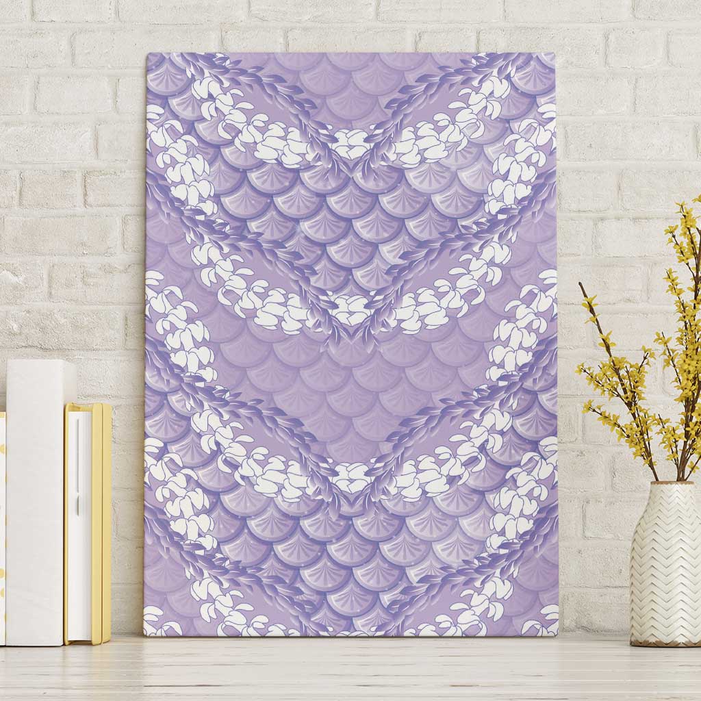 Lilac Mermaid Puakenikeni Maile Lei Canvas Wall Art LT01 Without Frame Purple - Polynesian Pride