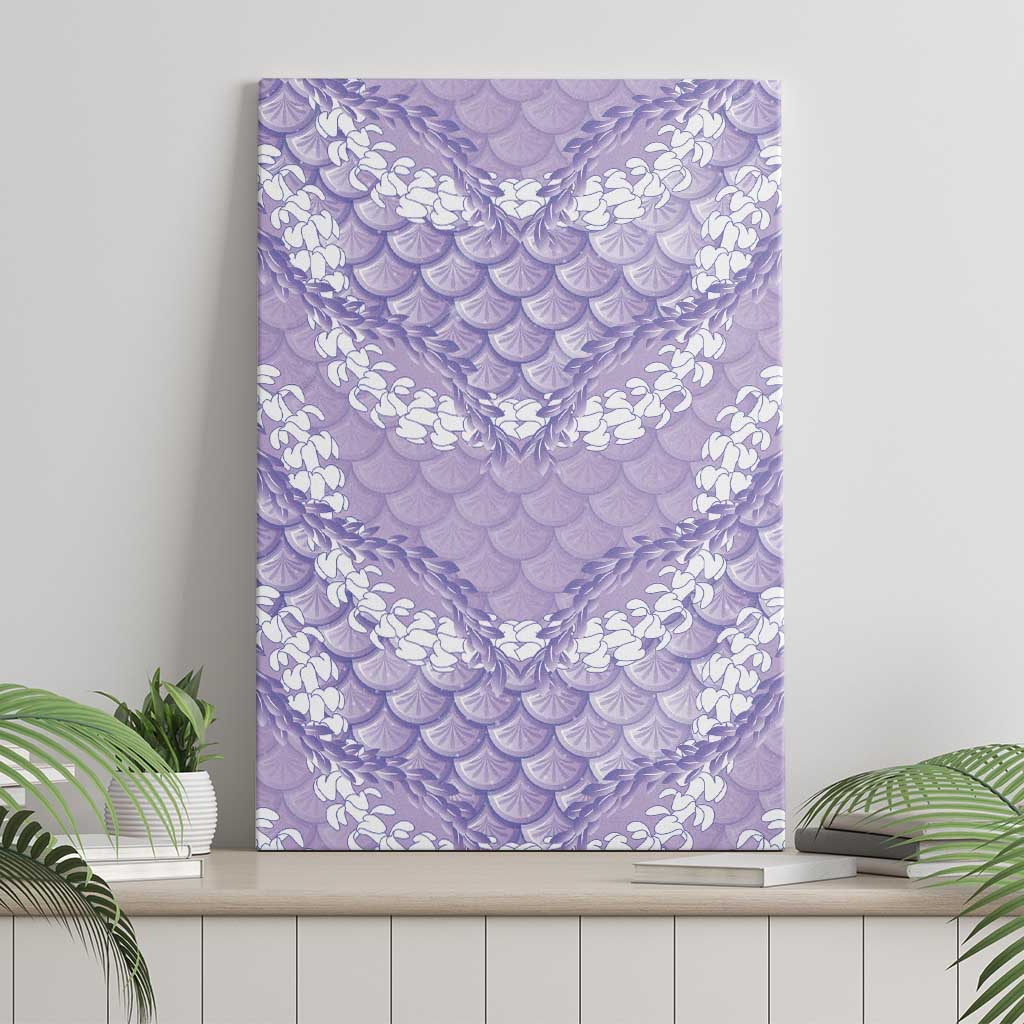 Lilac Mermaid Puakenikeni Maile Lei Canvas Wall Art LT01 - Polynesian Pride