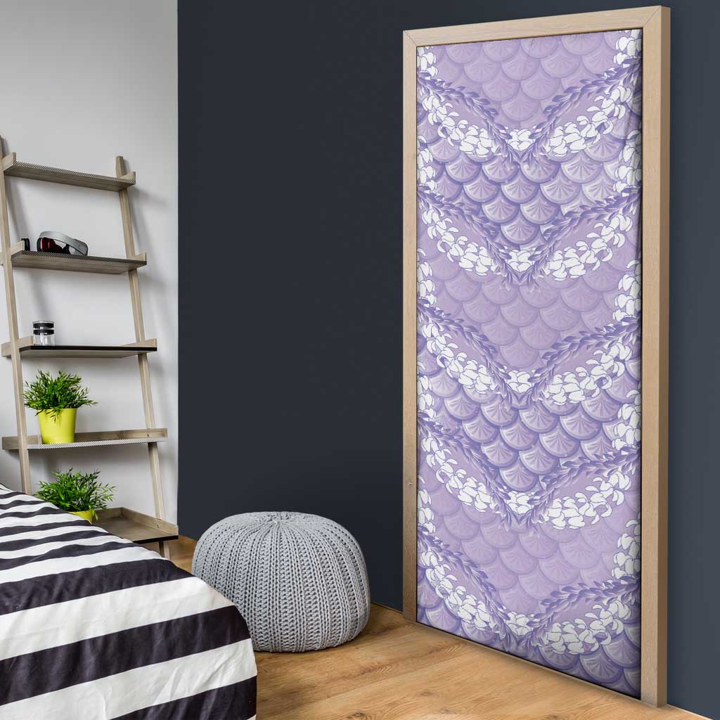Lilac Mermaid Puakenikeni Maile Lei Door Cover