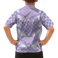 Lilac Mermaid Puakenikeni Maile Lei Family Matching Puletasi and Hawaiian Shirt LT01 - Polynesian Pride