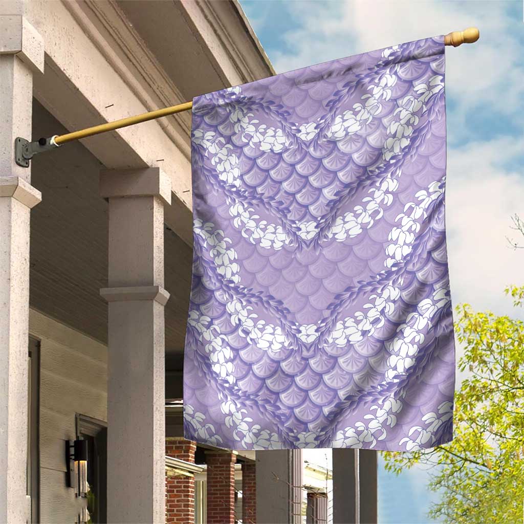 Lilac Mermaid Puakenikeni Maile Lei Garden Flag