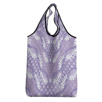 Lilac Mermaid Puakenikeni Maile Lei Grocery Bag