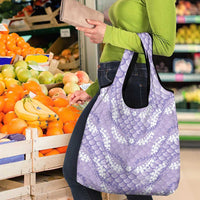 Lilac Mermaid Puakenikeni Maile Lei Grocery Bag