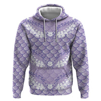 Lilac Mermaid Puakenikeni Maile Lei Hoodie
