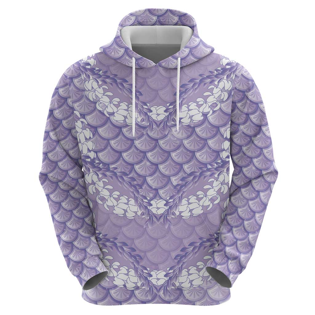 Lilac Mermaid Puakenikeni Maile Lei Hoodie