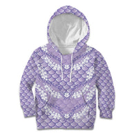 Lilac Mermaid Puakenikeni Maile Lei Kid Hoodie