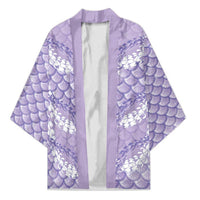 Lilac Mermaid Puakenikeni Maile Lei Kimono