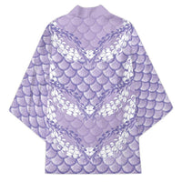 Lilac Mermaid Puakenikeni Maile Lei Kimono