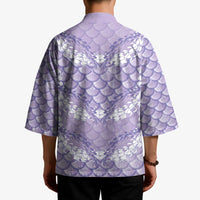 Lilac Mermaid Puakenikeni Maile Lei Kimono
