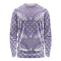 Lilac Mermaid Puakenikeni Maile Lei Long Sleeve Shirt