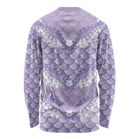 Lilac Mermaid Puakenikeni Maile Lei Long Sleeve Shirt