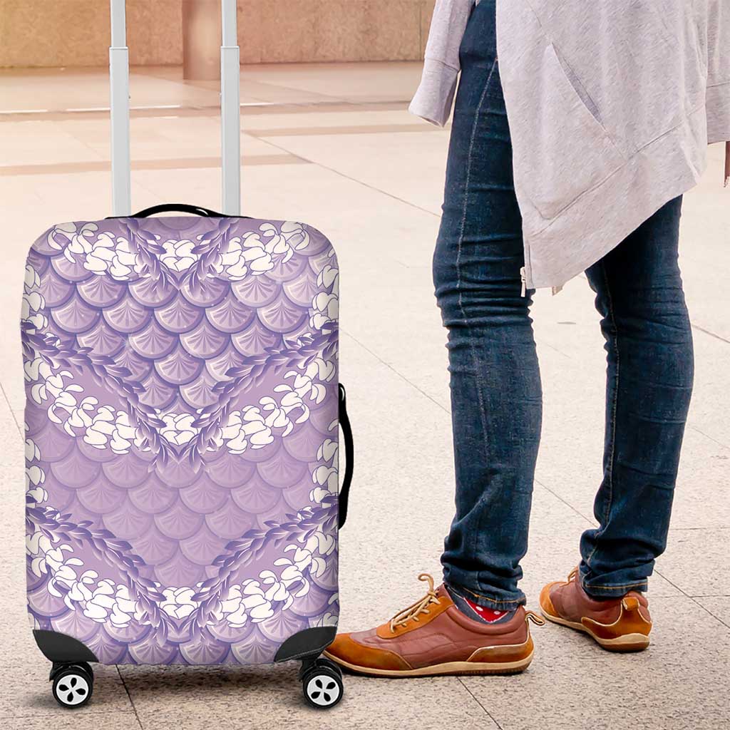 Lilac Mermaid Puakenikeni Maile Lei Luggage Cover