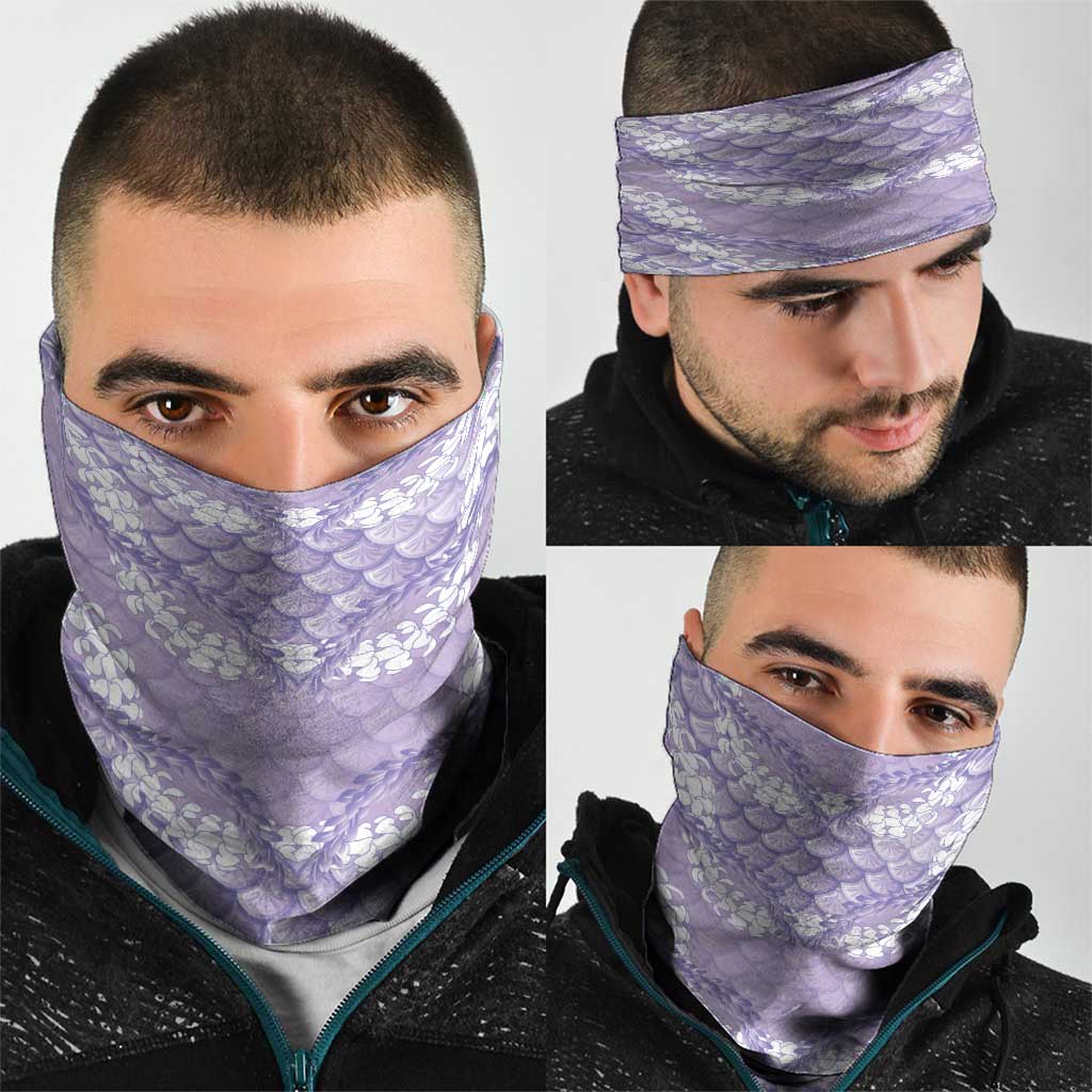 Lilac Mermaid Puakenikeni Maile Lei Neck Gaiter