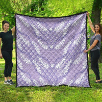 Lilac Mermaid Puakenikeni Maile Lei Quilt