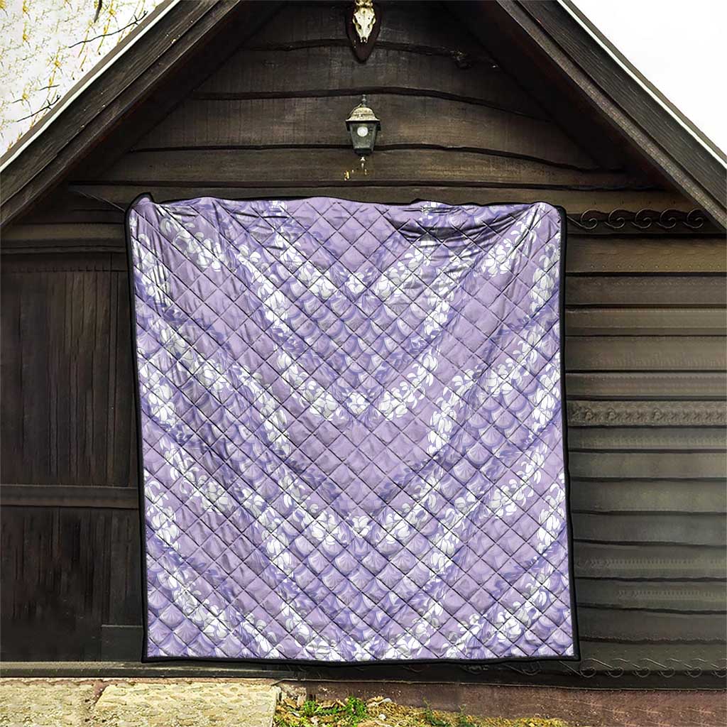 Lilac Mermaid Puakenikeni Maile Lei Quilt