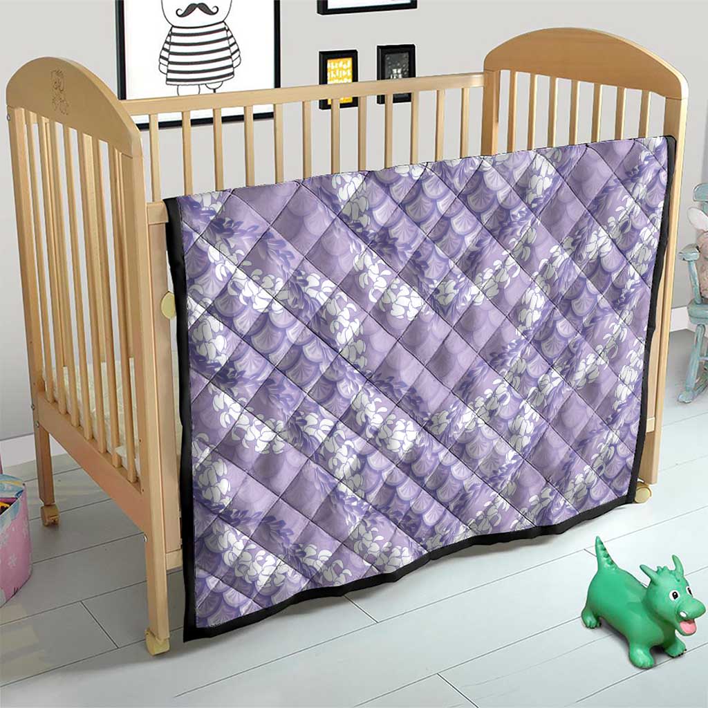 Lilac Mermaid Puakenikeni Maile Lei Quilt