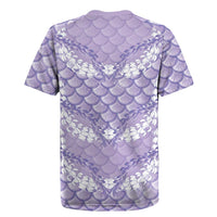 Lilac Mermaid Puakenikeni Maile Lei Rugby Jersey