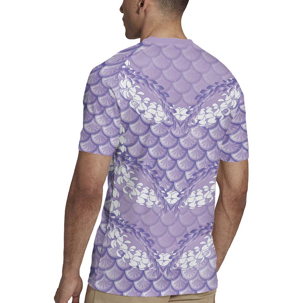 Lilac Mermaid Puakenikeni Maile Lei Rugby Jersey